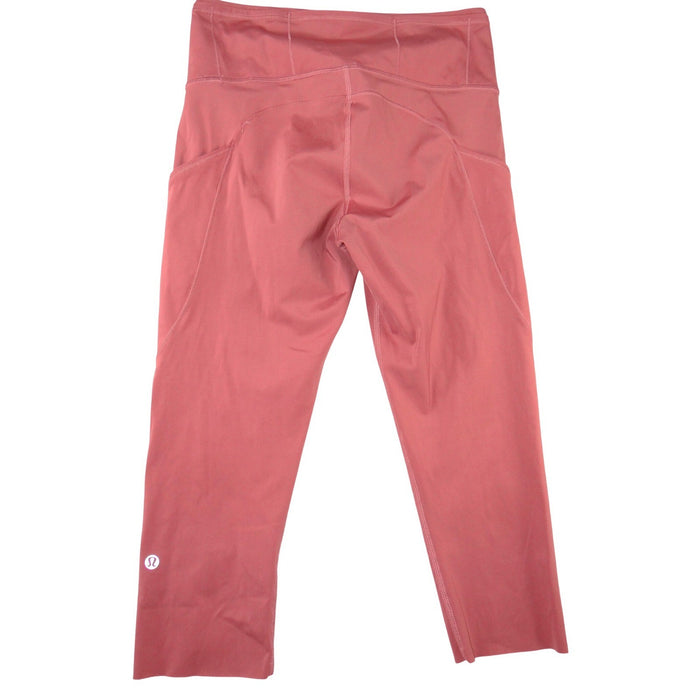 Lululemon Invigorate High Rise Crop 23 Brier Rose Pink Leggings Size 83