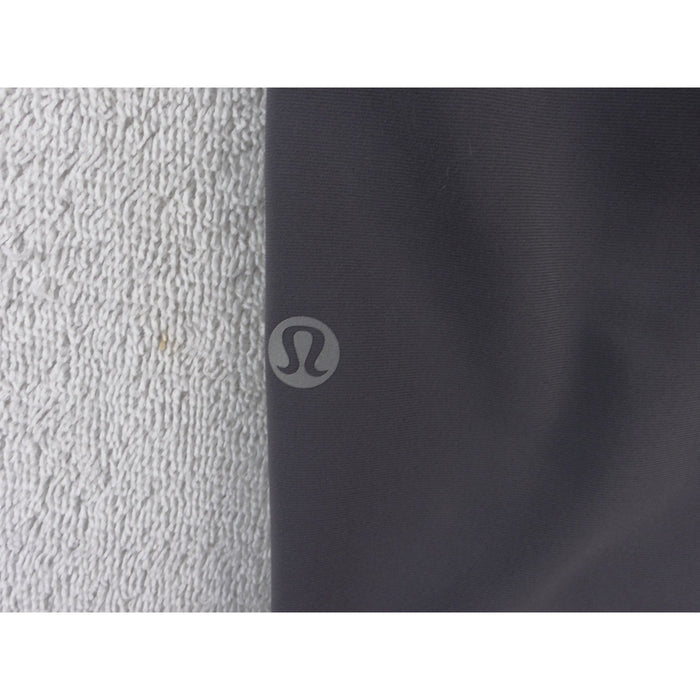 Lululemon Speed Up Crop Leggings Gray Scalloped Reflective Hem Pockets Size 82