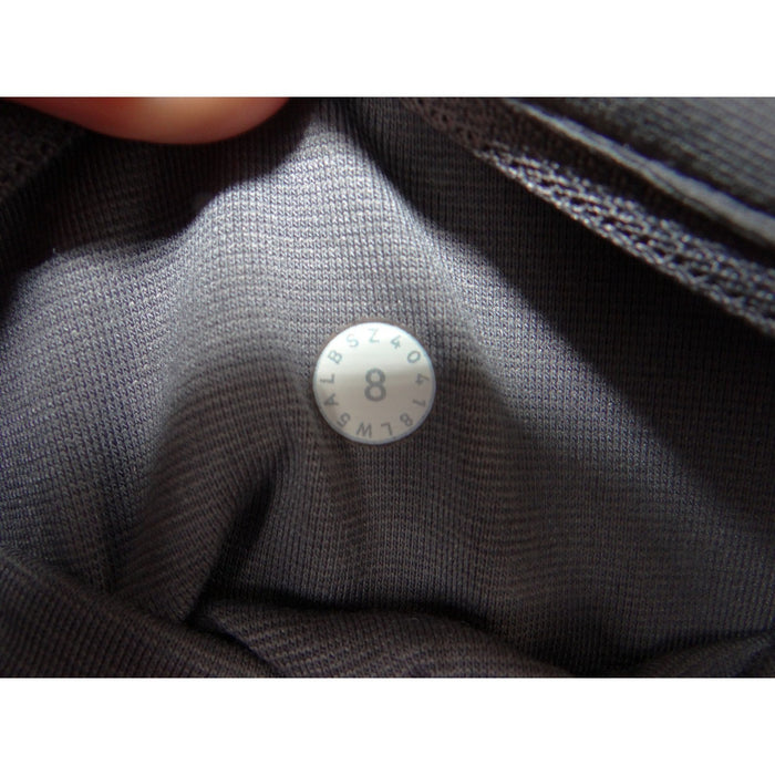 Lululemon Speed Up Crop Leggings Gray Scalloped Reflective Hem Pockets Size 83