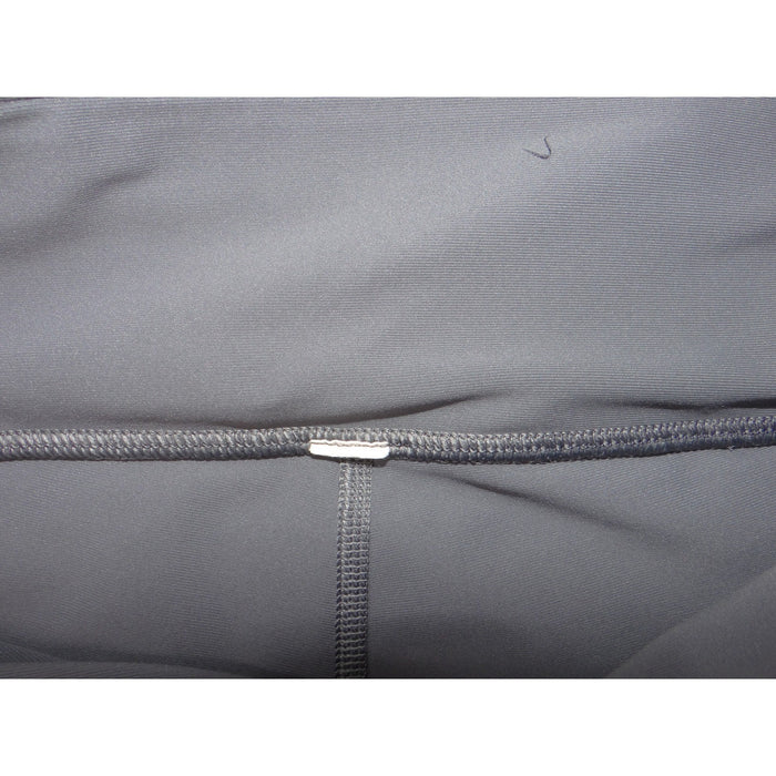 Lululemon Speed Up Crop Leggings Gray Scalloped Reflective Hem Pockets Size 84