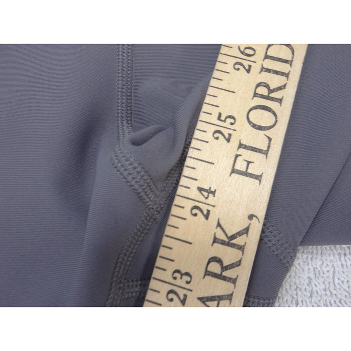 Lululemon Speed Up Crop Leggings Gray Scalloped Reflective Hem Pockets Size 86