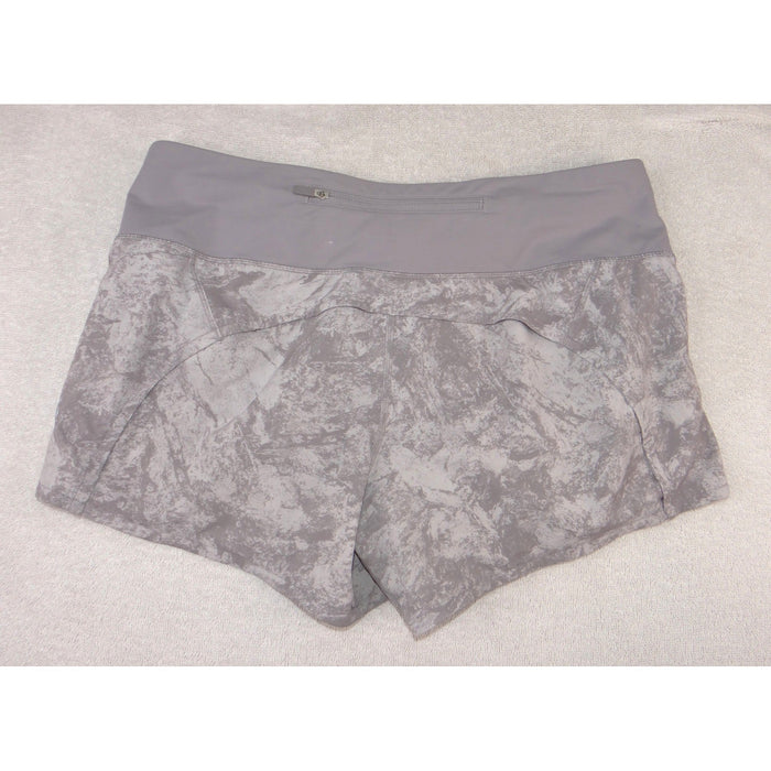 Lululemon Speed Up Running Shorts Grey Marble Ice Dye LW7AX5S Size 81