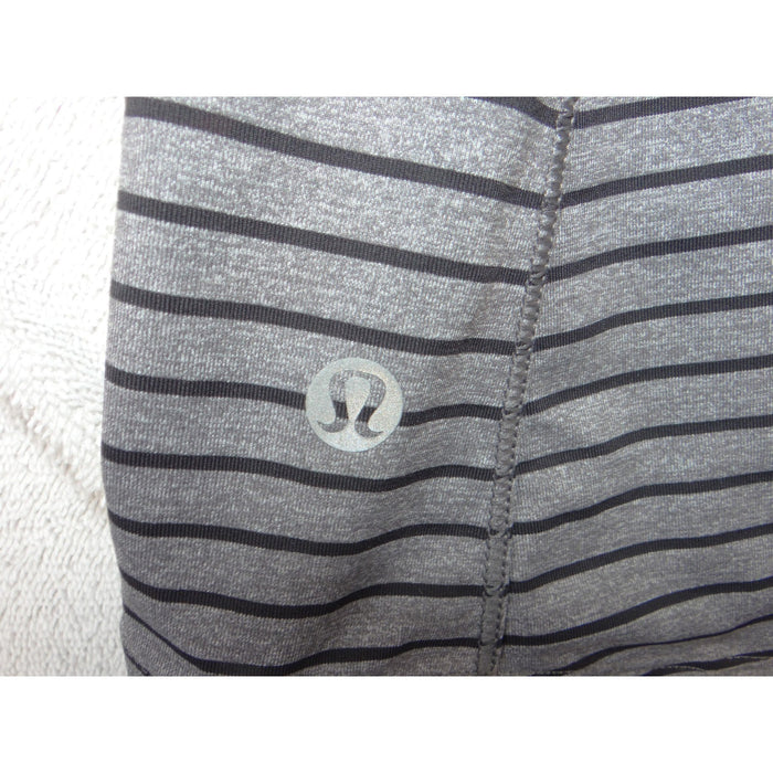 Lululemon Striped Leopard Print Layered Racerback Tank Top Grey Black Purple 24