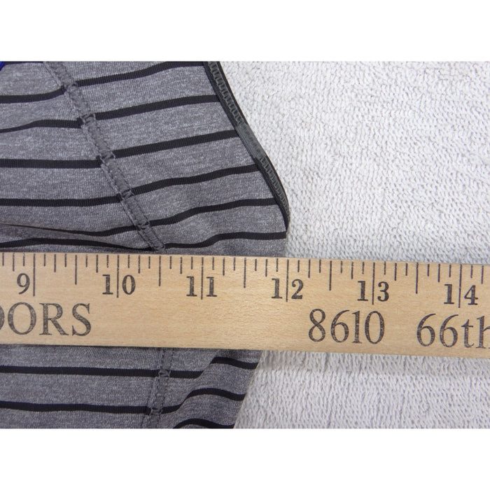 Lululemon Striped Leopard Print Layered Racerback Tank Top Grey Black Purple 25