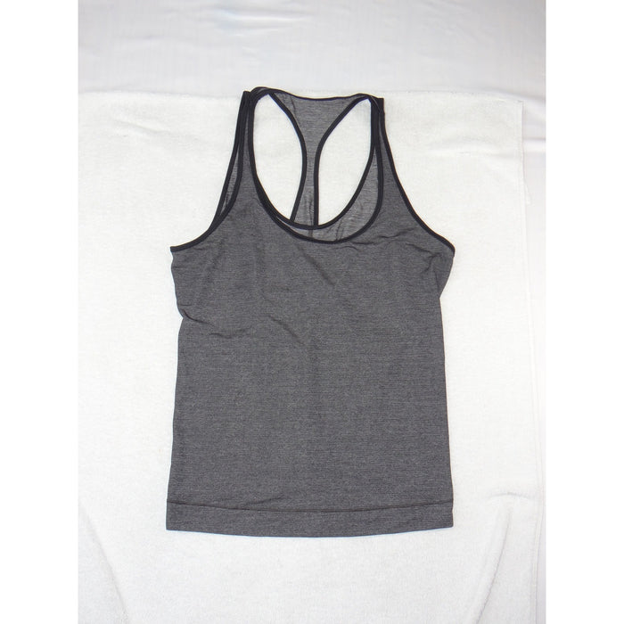 Lululemon Womens Heathered Charcoal Gray Racerback Athletic Tank Top Size L0