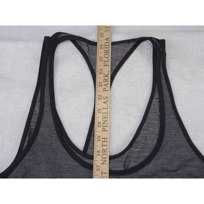 Lululemon Womens Heathered Charcoal Gray Racerback Athletic Tank Top Size L4