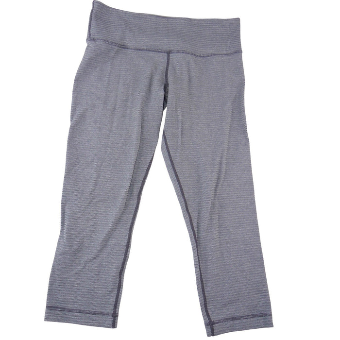Lululemon Wunder Under Crop Grey Space Dye Textured Leggings Size 8 High Rise0