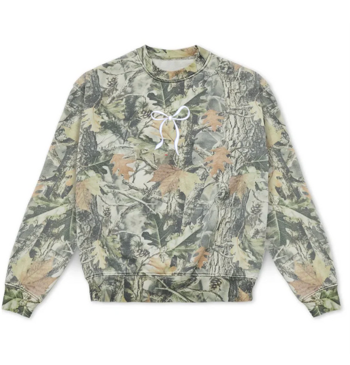 Luxe Camo Embroidered Crewneck