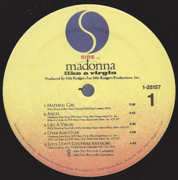 Madonna - Like A Virgin (LP) [US] 1st