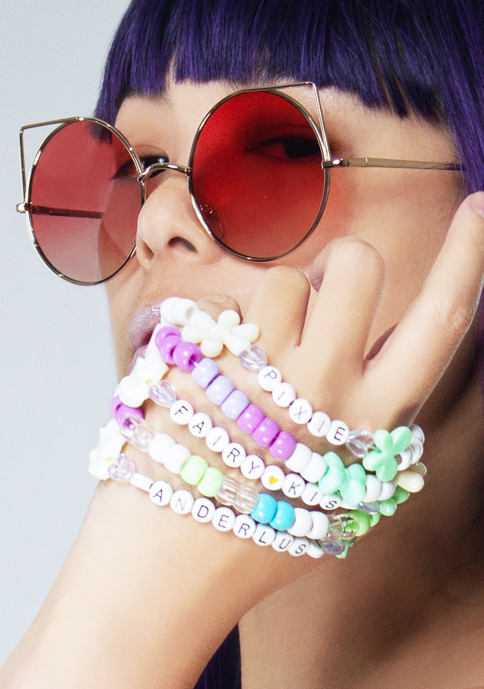 LASR Magical Pixie 5PC Stacked Rave Kandi Bracelet — product view