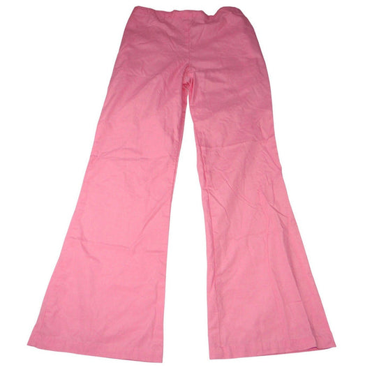 Malibu Doc Pink Wide Leg Scrub Pants Women TXS Elastic Waist Flare Tall0