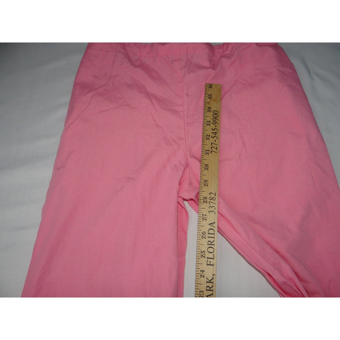 Malibu Doc Pink Wide Leg Scrub Pants Women TXS Elastic Waist Flare Tall3