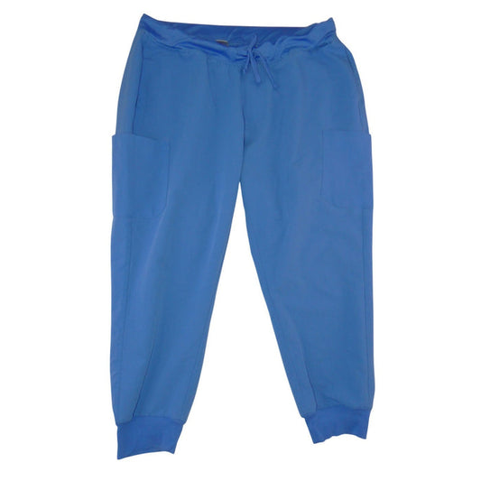 Mandala Blue Scrub Jogger Pants Womens XL Cargo Pocket Medical Nursing Workwear0