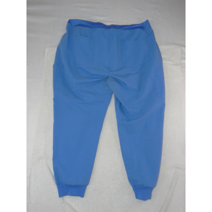 Mandala Blue Scrub Jogger Pants Womens XL Cargo Pocket Medical Nursing Workwear1