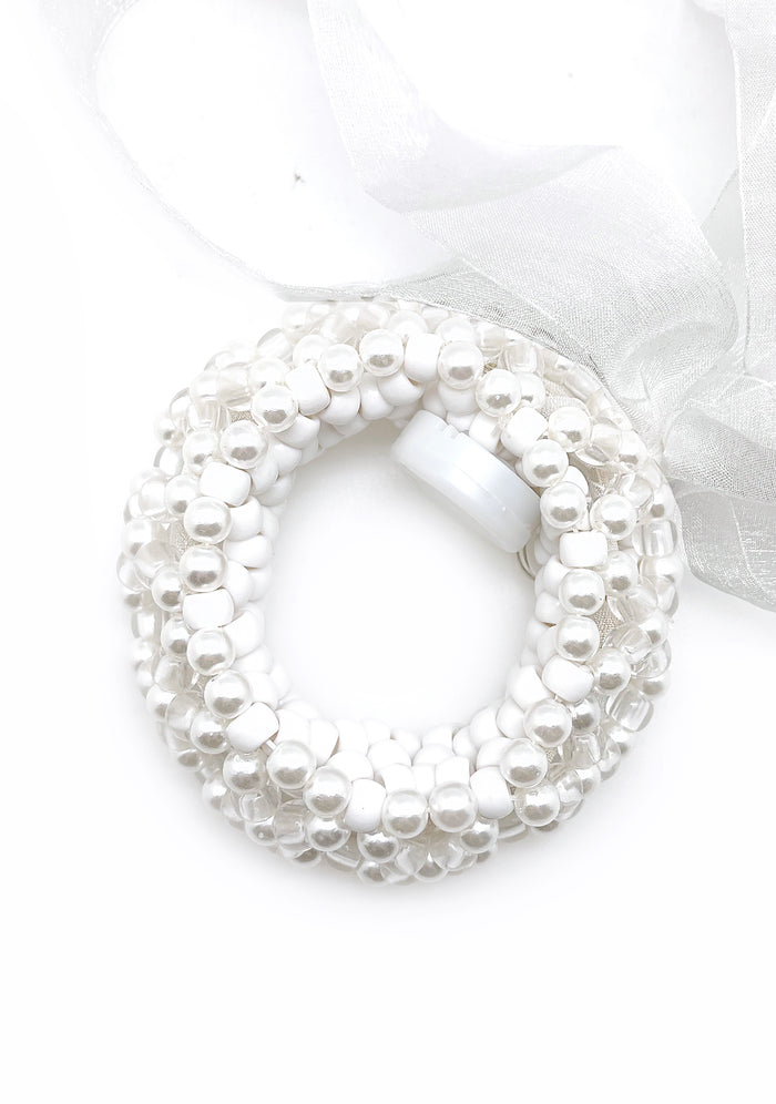 LASR Marry Me Light Up Ribbon Rave Kandi Bracelet — detail view