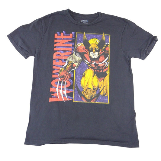 Marvel Wolverine Graphic T Shirt Mens Medium Black X Men Comic Short Sleeve Tee0