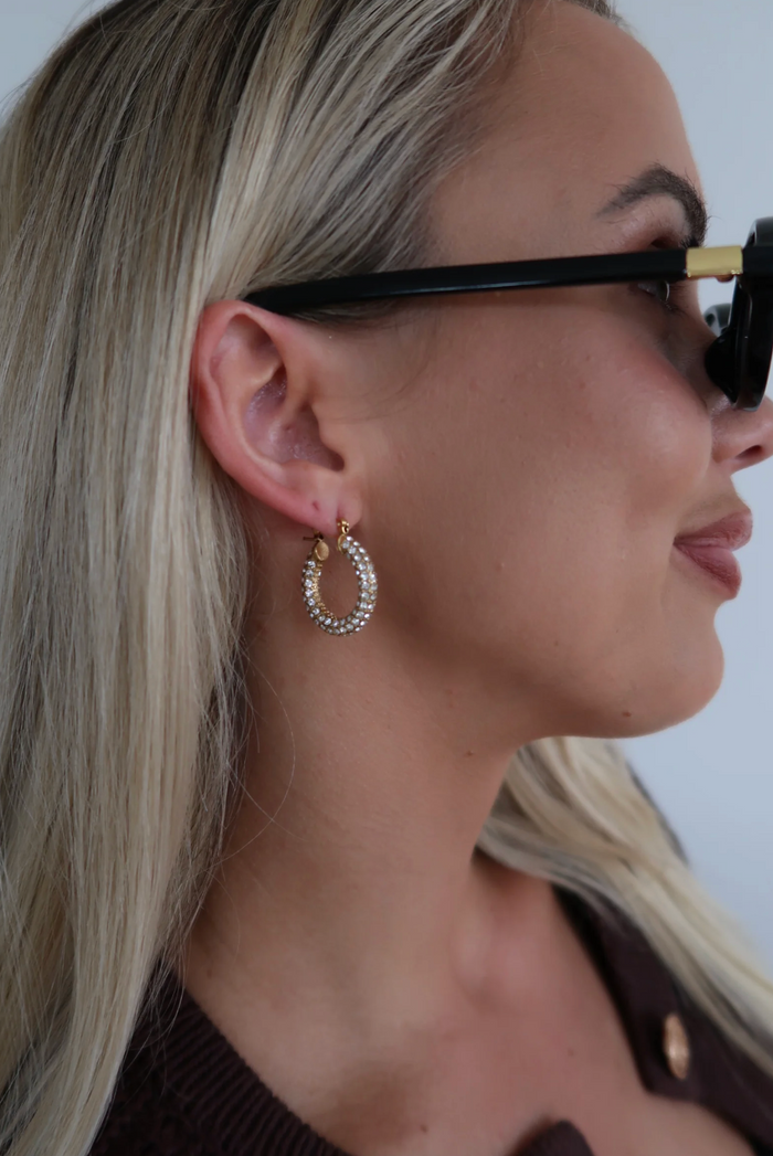 Medium Diamond Hoops
