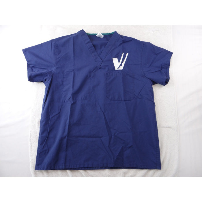 Medline AngelStat Navy Blue V Neck Scrub Tops Lot of 2 Medium1
