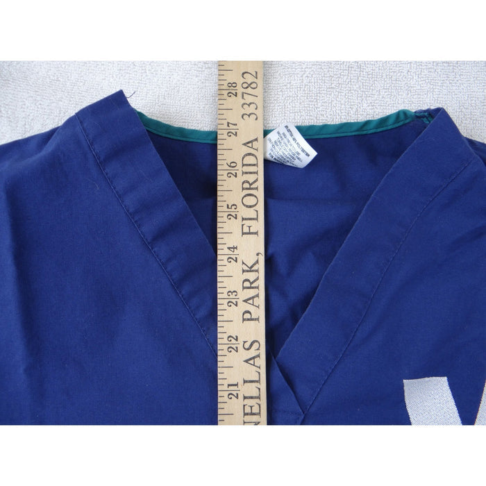 Medline AngelStat Navy Blue V Neck Scrub Tops Lot of 2 Medium5