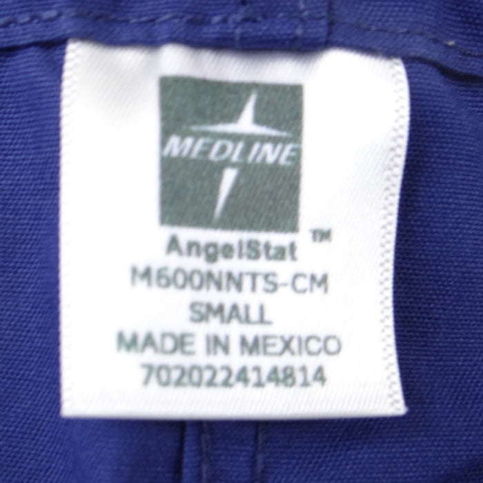 Medline AngelStat Royal Blue Scrub Pants Small Straight Leg Elastic1