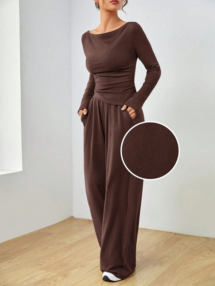 Meeha Co ord Set - Brown
