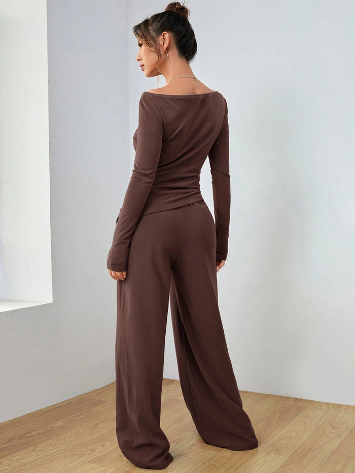 Meeha Co ord Set - Brown