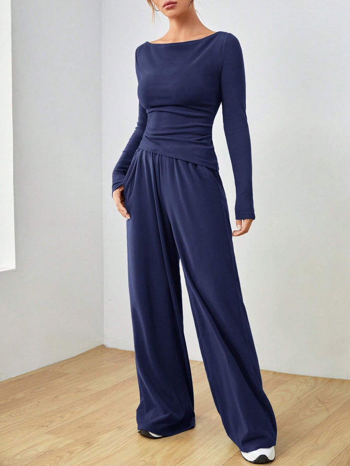 Meeha Co ord Set - Navy Blue