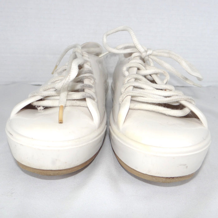 Melissa Be Women White Melflex PVC Platform Jelly Sneakers Lace Up Shoes3