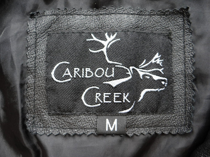 Men's Black Leather Jacket Medium Caribou Creek3