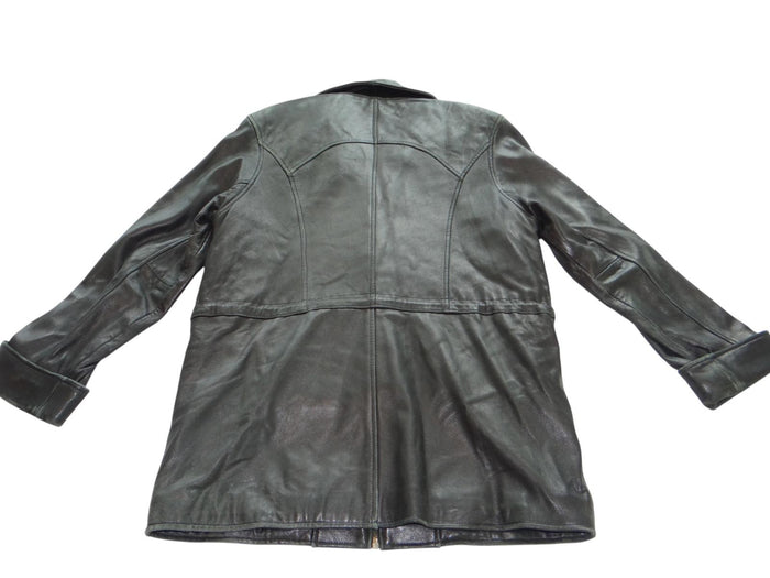 Men's Black Leather Jacket Medium1