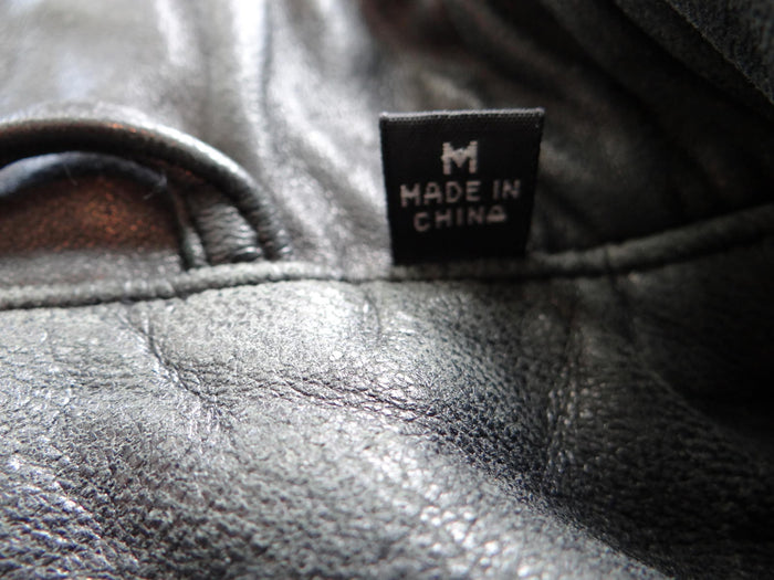 Men's Black Leather Jacket Medium2