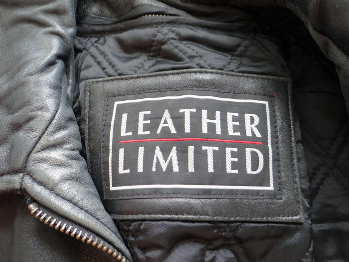 Men's Black Leather Jacket Medium3