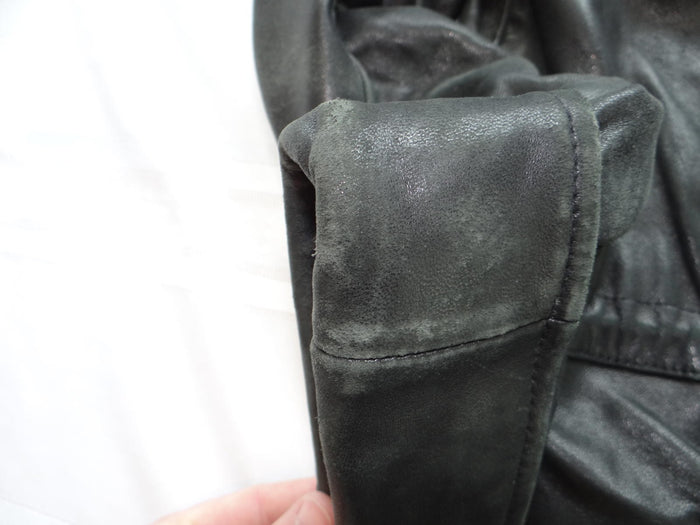 Men's Black Leather Jacket Medium4