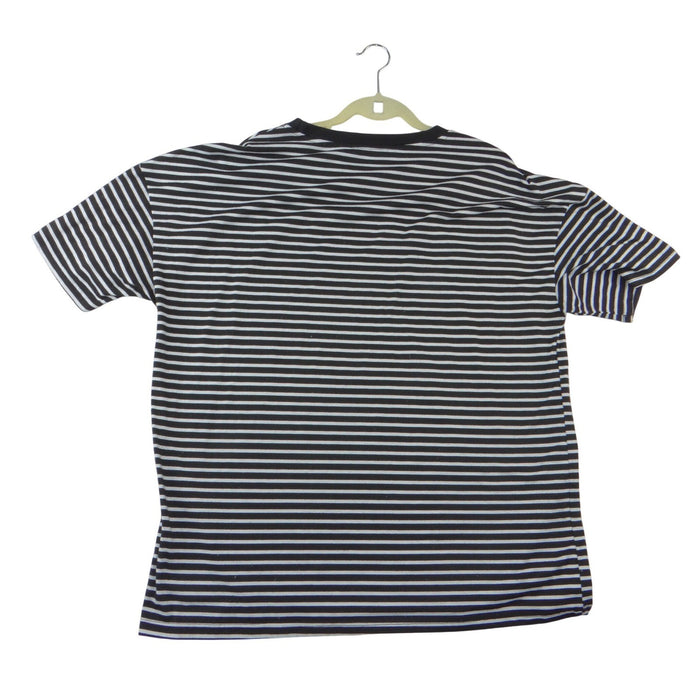 Mens Black White Striped Weekender Superior Graphic Short Sleeve T Shirt1