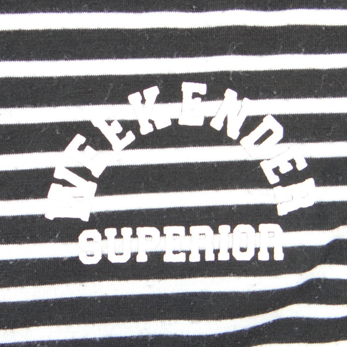 Mens Black White Striped Weekender Superior Graphic Short Sleeve T Shirt2