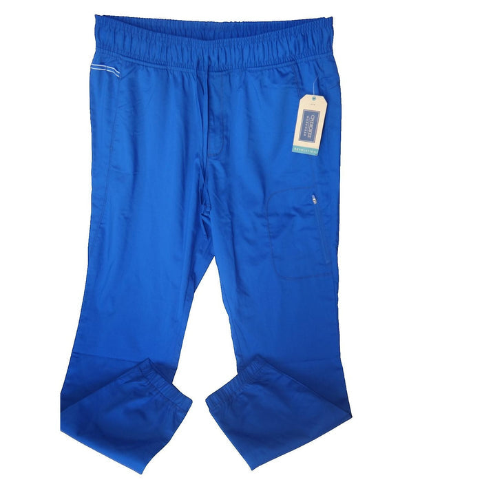 Men's Medical Scrubs Blue Elastic Waist Pants   NWT   Size Large0