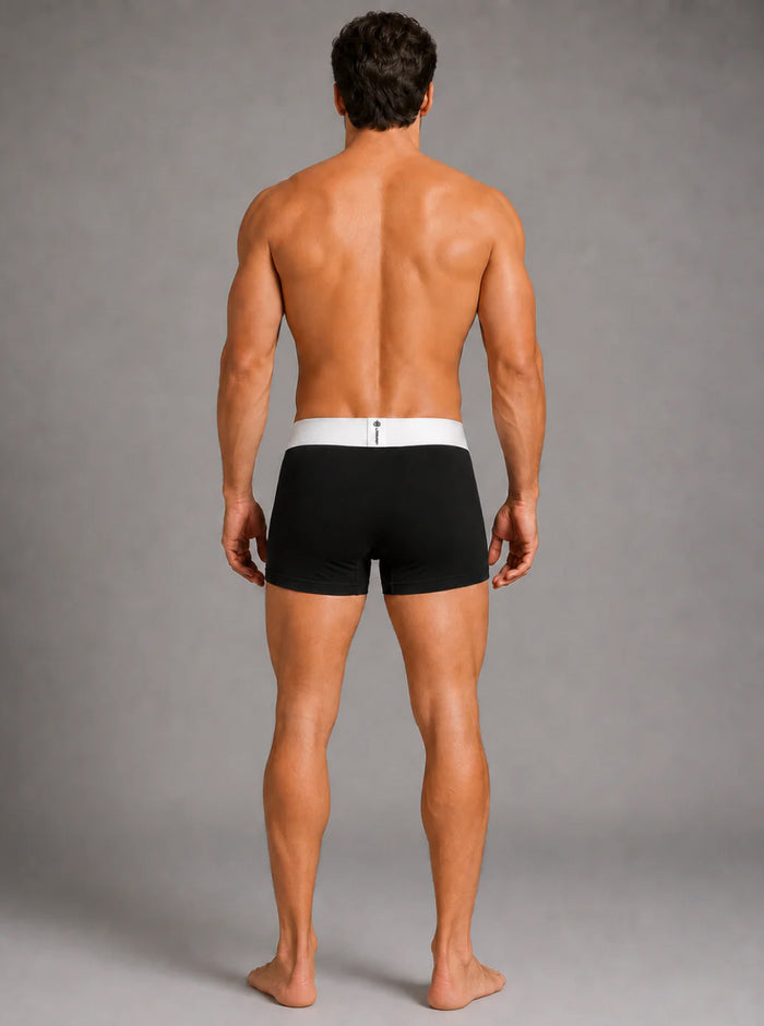 Men's Micro Modal Elastane BreatheMax Solid Trunk - Black