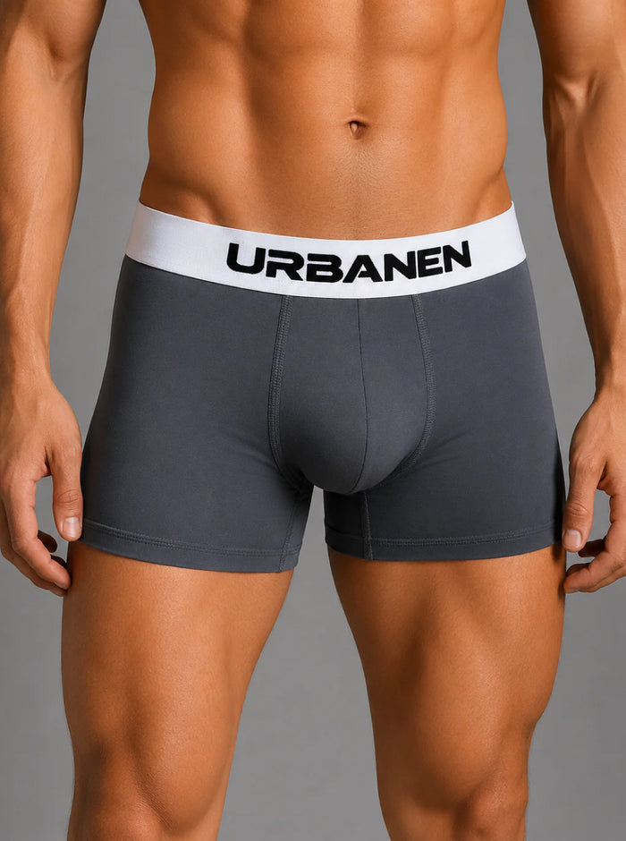 Men's Polyamide Elastane StretchMax Performance Trunk with QuickDry Technology - Slate Grey