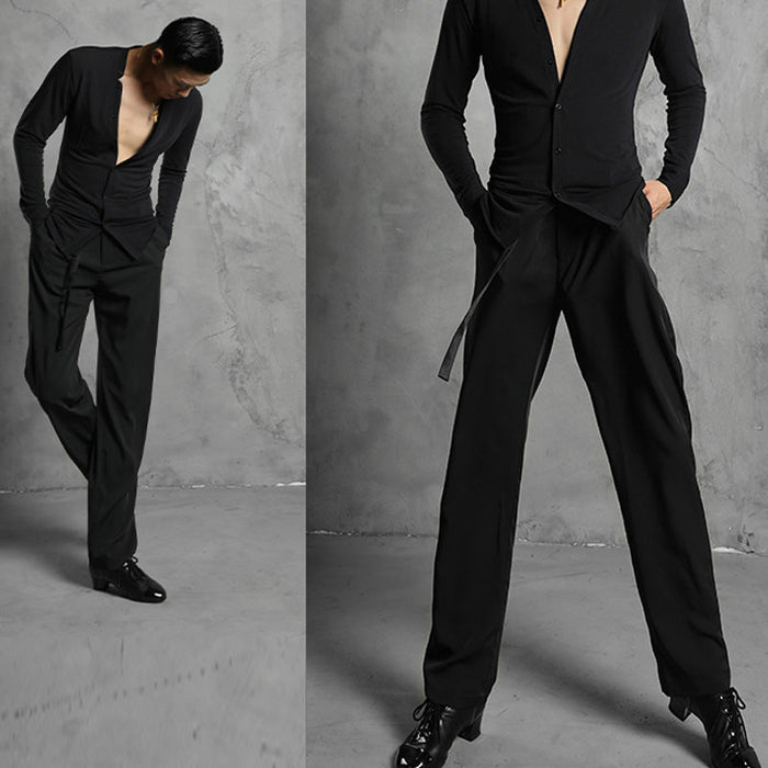 Men's Polyester Latin Pants Dance Wear