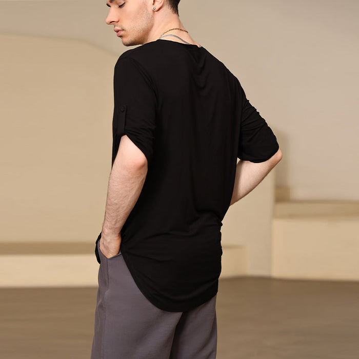 Men's Short Sleeves Latin Dance Tops Dance Wear