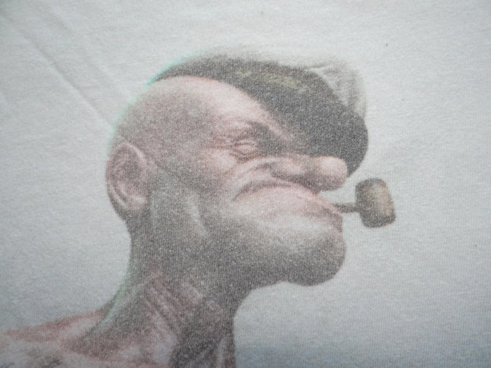 Men's White Graphic T Shirt with Popeye Print5