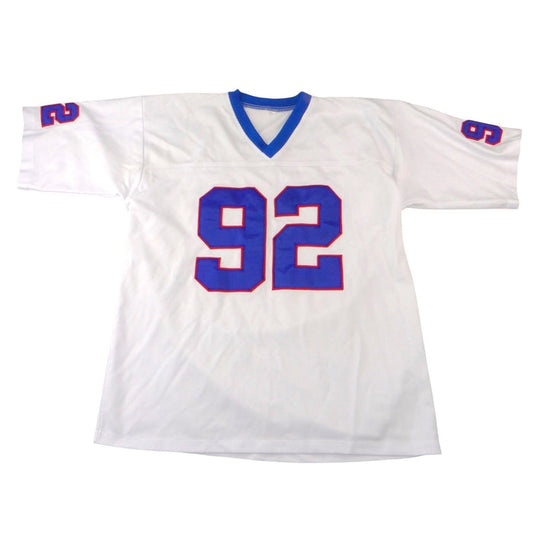 Michael Strahan 92 New York Giants Style Football Jersey White Mens XL XXL0