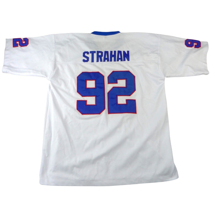 Michael Strahan 92 New York Giants Style Football Jersey White Mens XL XXL2