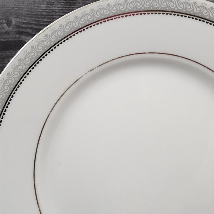 Mikasa Platinum Crown Salad Plate Set of 4 White Ceramic Fine China 8 " L3428