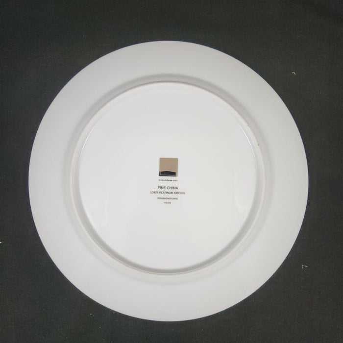 Mikasa Platinum Crown Salad Plate Set of 4 White Ceramic Fine China 8 " L3428