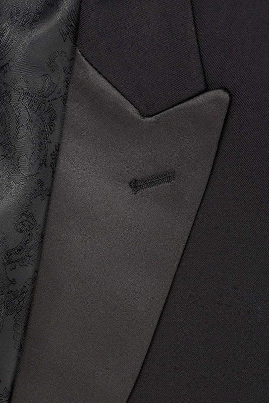 "Milan" Black Tuxedo Jacket Peak (Separates)