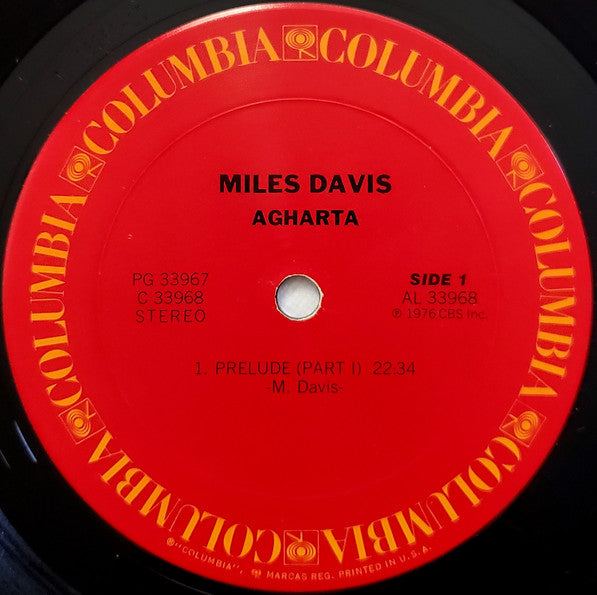 Miles Davis - Agharta (LP) [US] 1st (Mint (M))