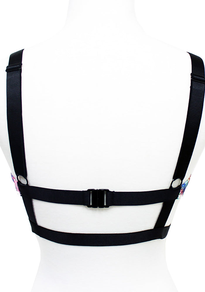 MINKPINK Deep Sea Daydream Bikini Top in multicolor — back view
