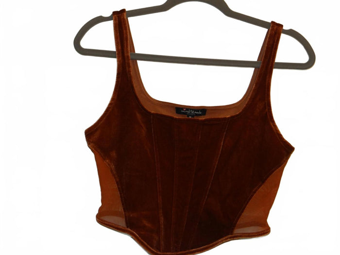 Mixed Threads Velvet Crop Top   Medium0