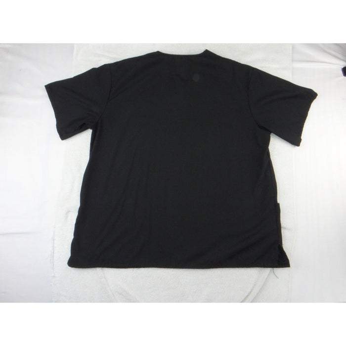 M&M Scrubs Classic Comfort Black V Neck Short Sleeve Scrub Top Medium 33991